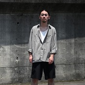 INTERIM / MILK PAINT VINTAGE WASH BLACK SHUTTLE CHAMBRAY HYPER BIG US NAVY WORK SHIRT TYPE2