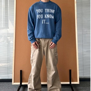 ウォッシュドオールド加工メッセージスウェット　1195