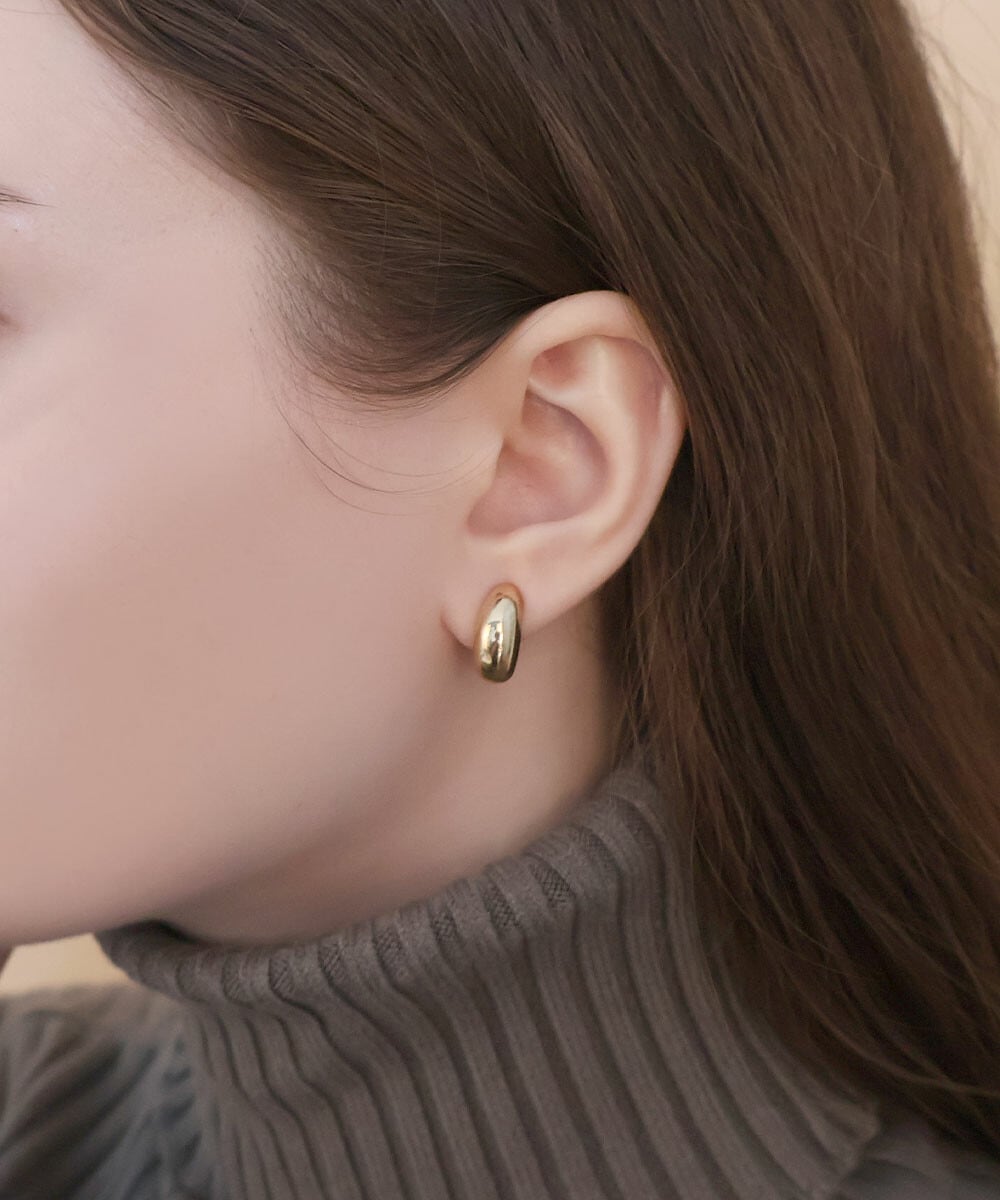 【SELECT】メタルぷっくりクリップイヤリング