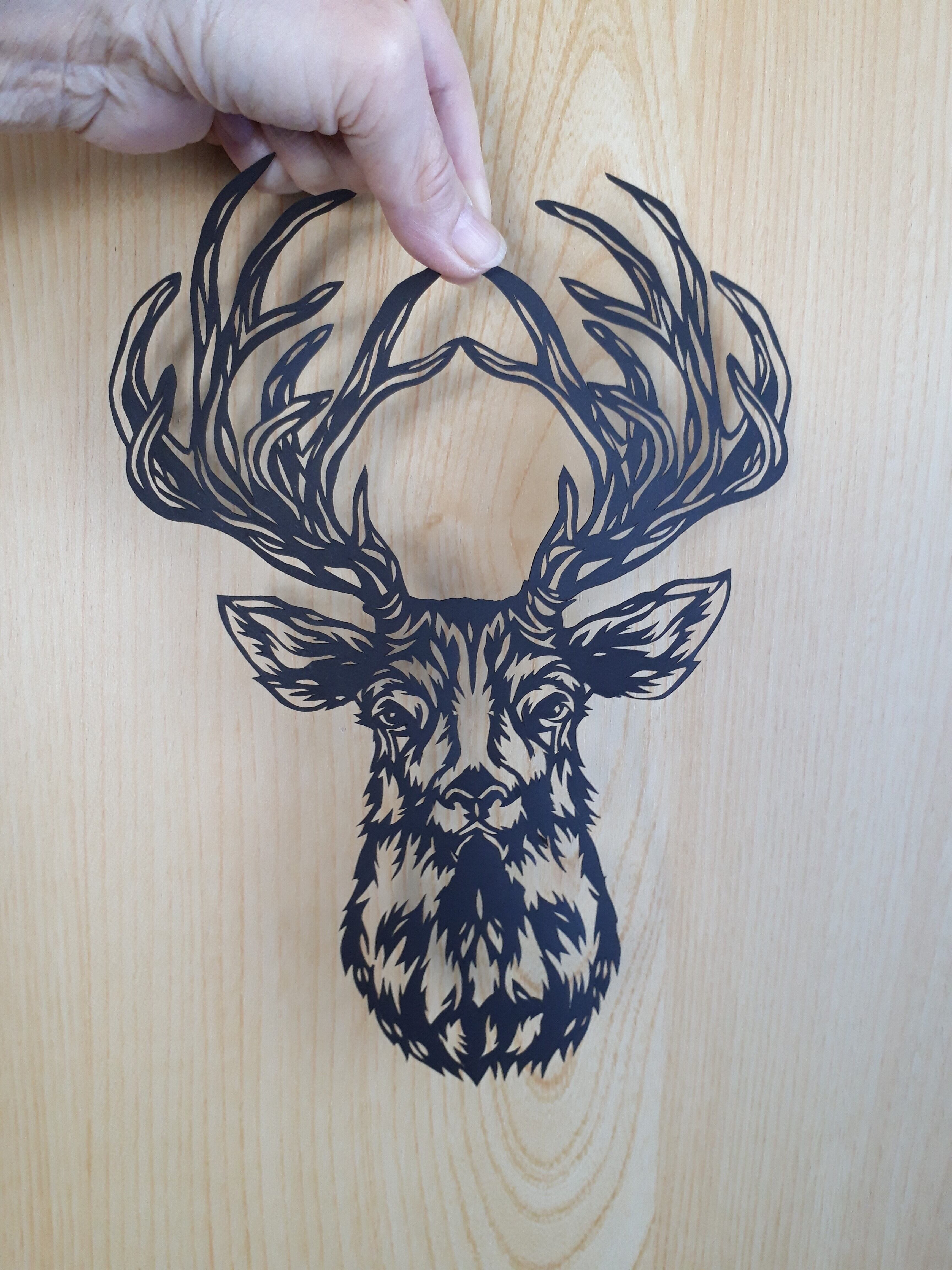 22人気特価 切り絵 トナカイ 額入り 美術 工芸品 Herimarc Com