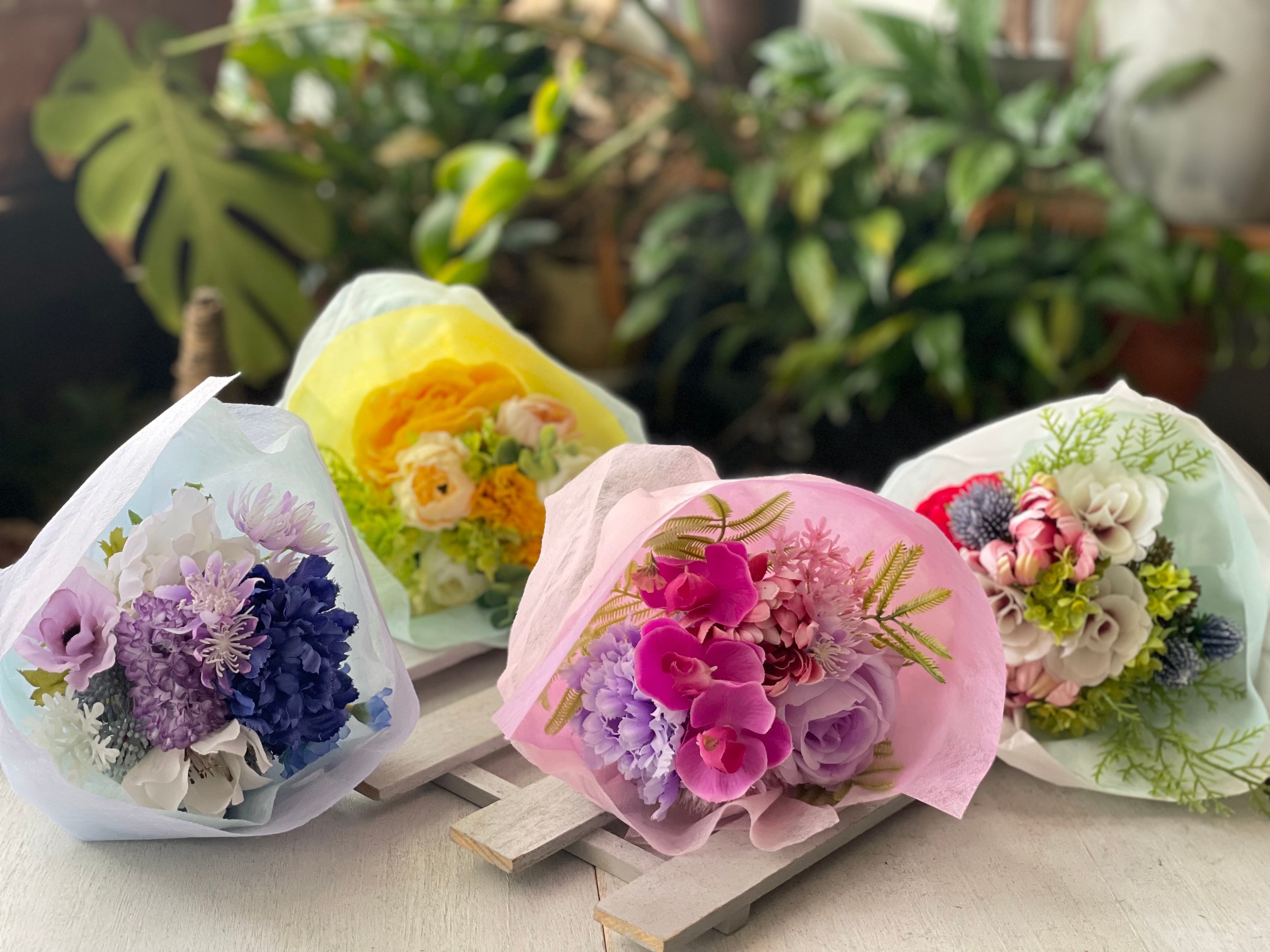☣春色4色から選べるブーケ 花束 退職祝い ウェディング 花束 開店祝い