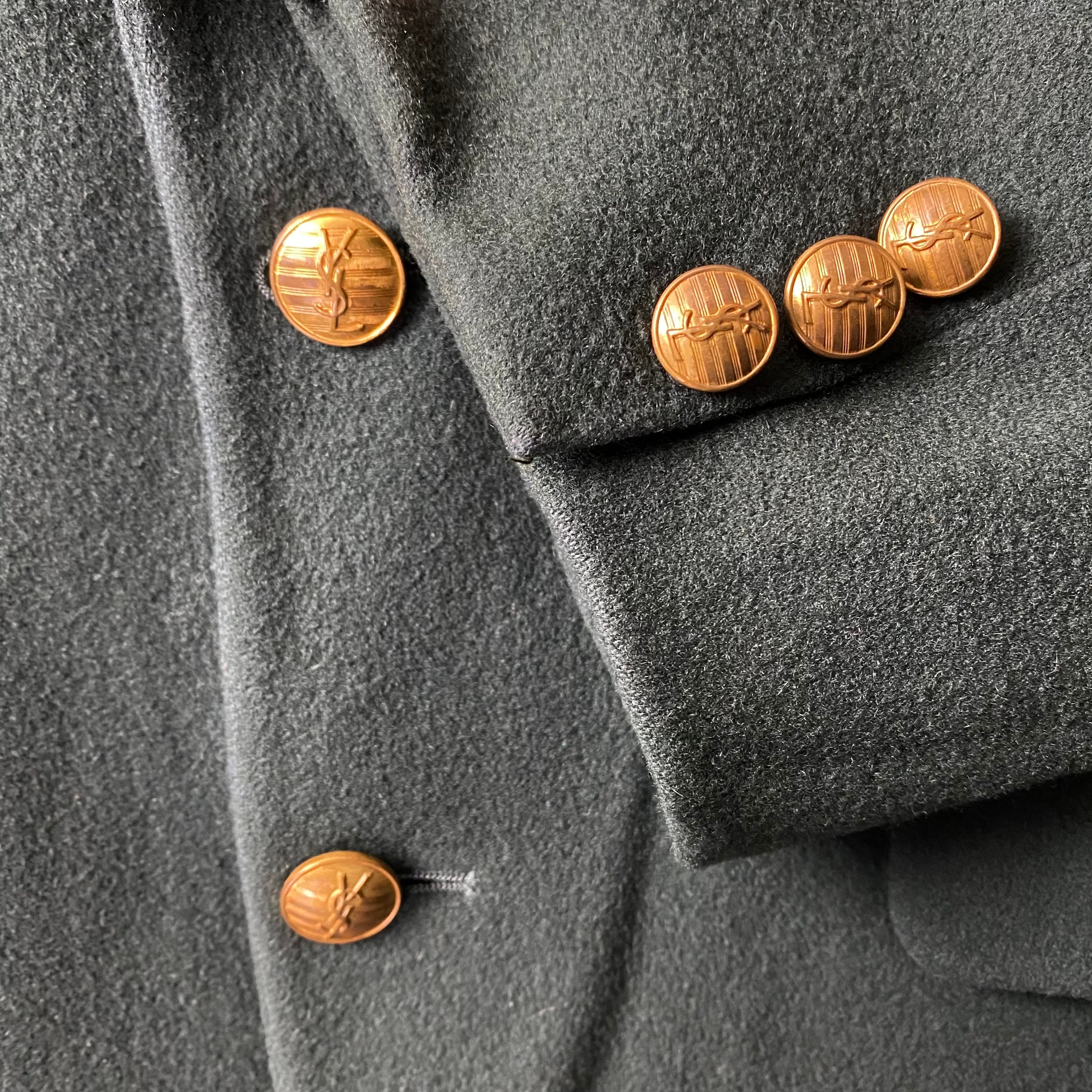 vintage YVES SAINT LAURENT POUR HOMME green color tailored vintage YVES SAINT LAURENT POUR HOMME green color tailored
