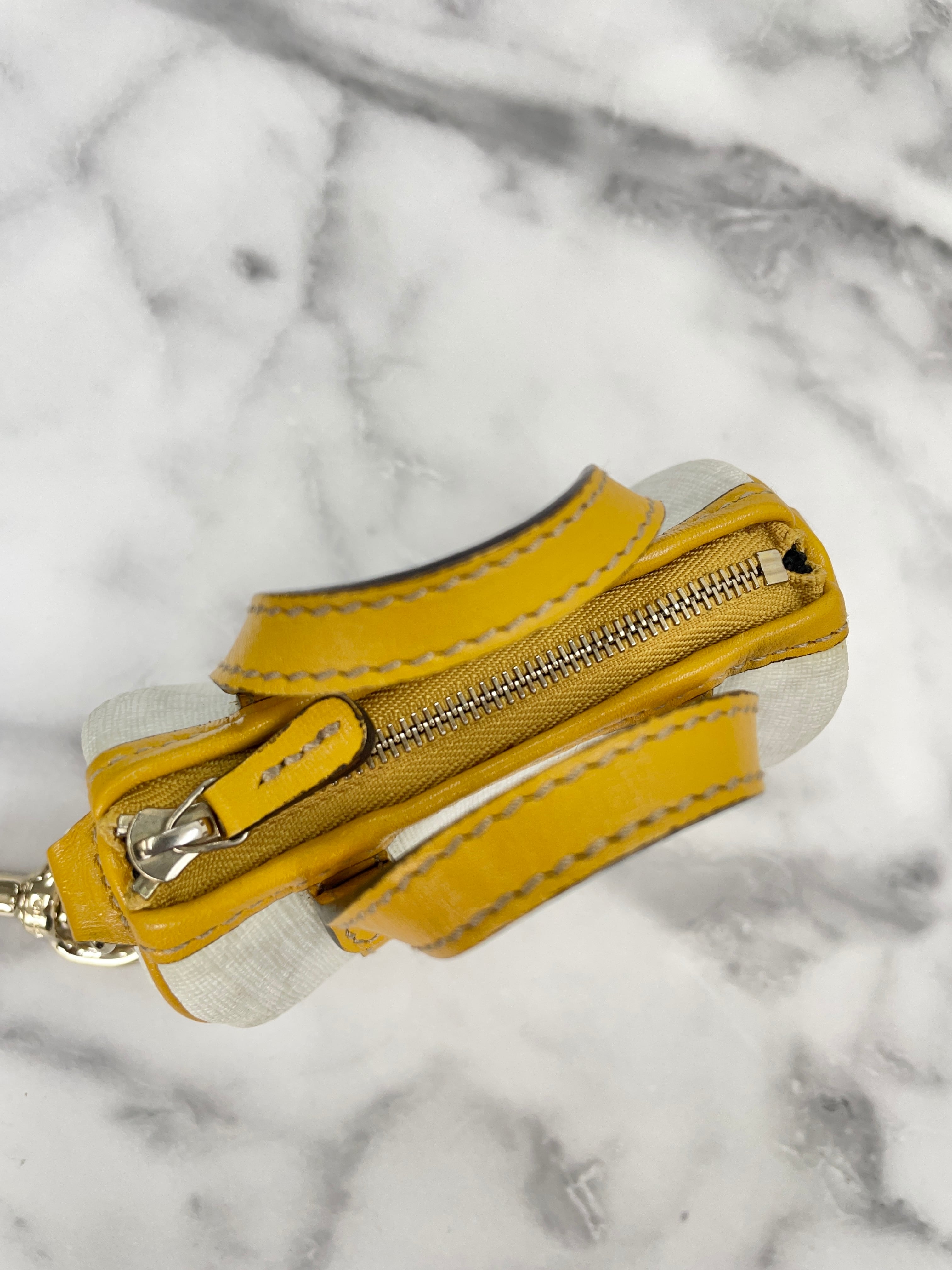GUCCI グッチ GG柄 PVC レザー ミニボストン型 キーチャーム ベージュ