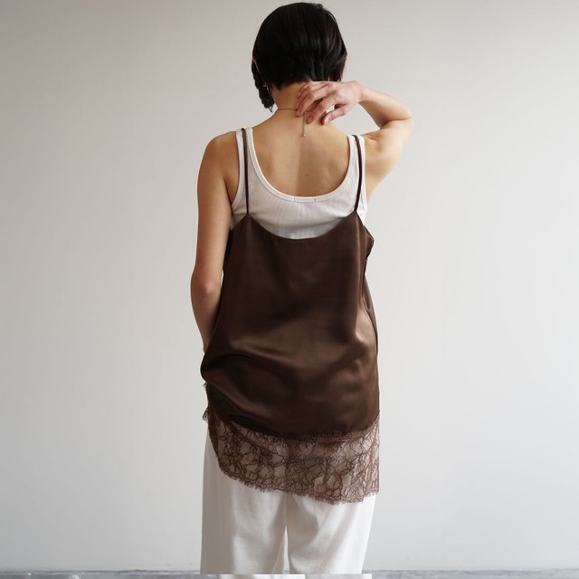 セミログ丈レースキャミ