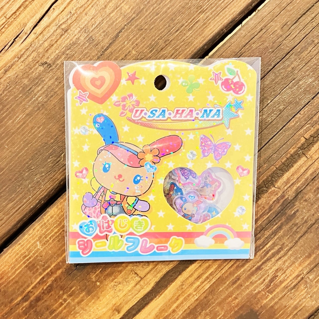 サンリオ ウサハナ 日焼け おはじきシールフレーク X07