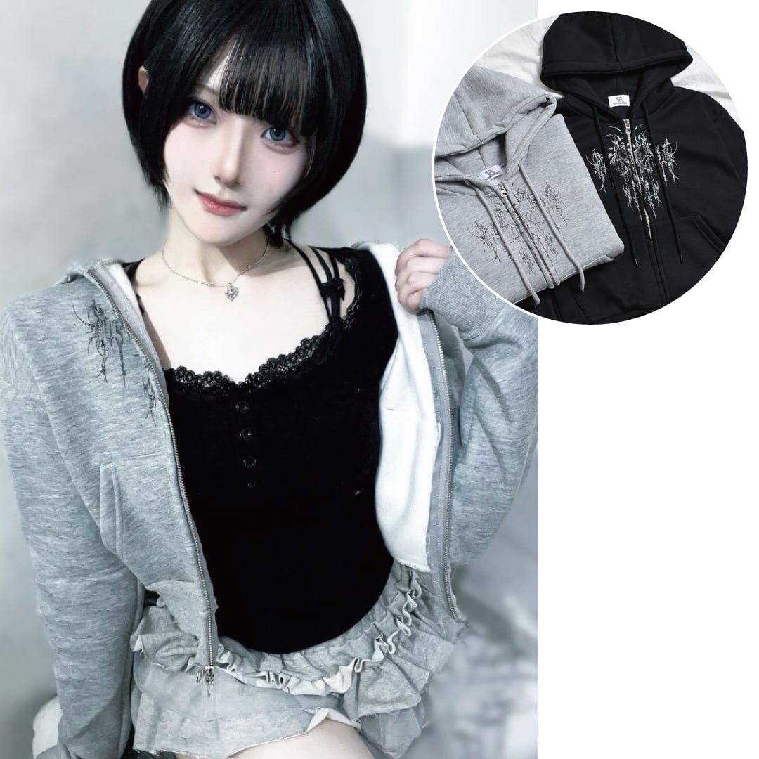 12/23新着】トライバル ショート丈ZIPパーカー(裏起毛) | VOLCAN&APHRODITE