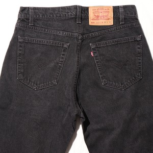 美品 34×32 Levi’s 505 USA カットオフ 98年 サルファーブラック デニムパンツ