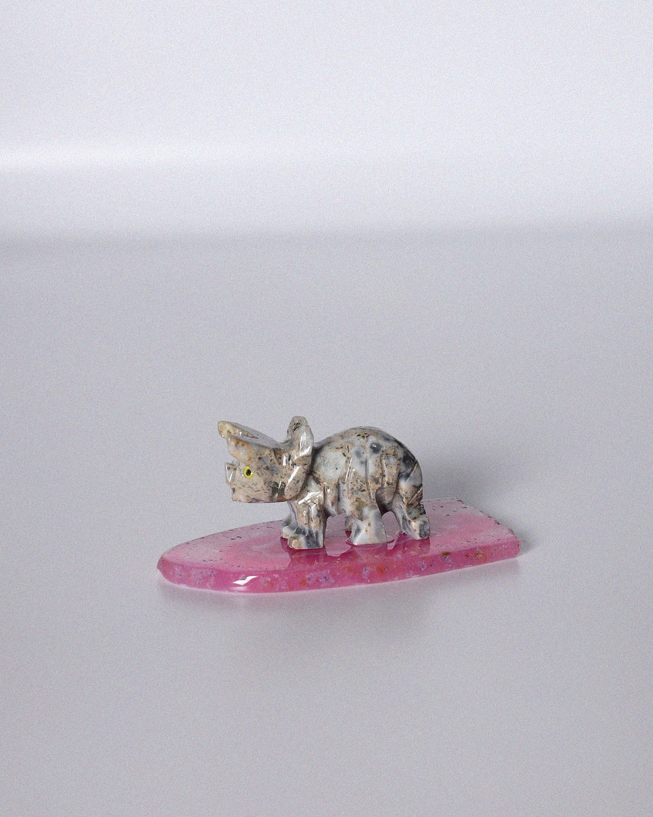 Carved Stone / Triceratops Object - 8