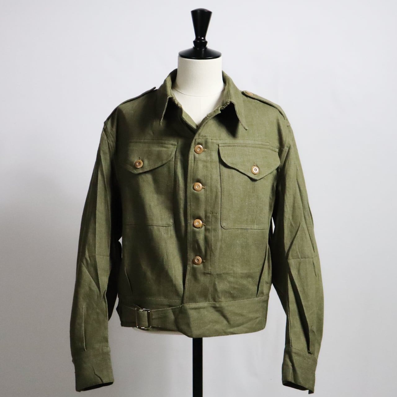 DEADSTOCK】BRITISH ARMY GREEN DENIM BATTLE DRESS JACKETイギリス軍