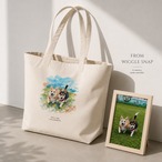 WALK TOGETHER Canvas zip tote　[G0014]