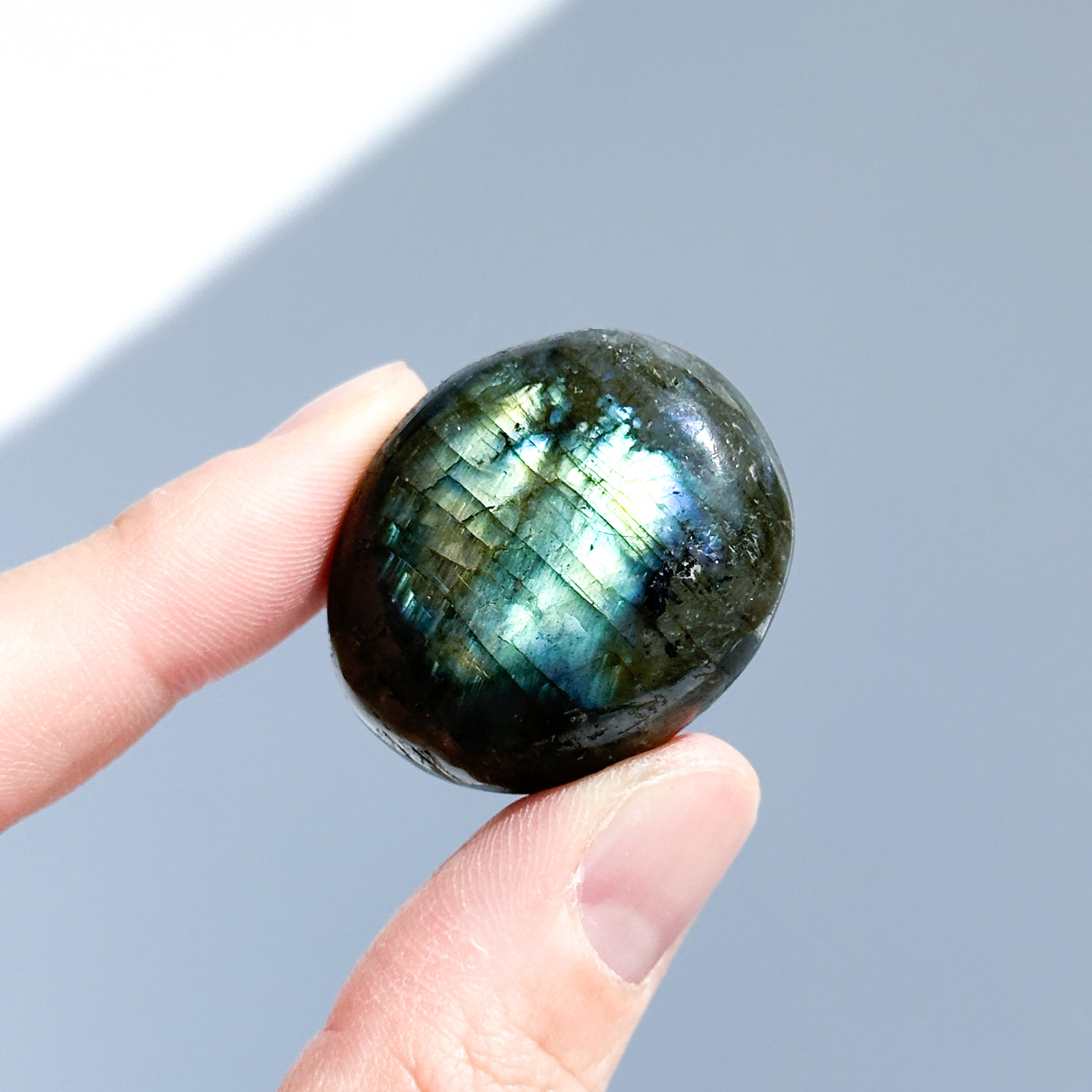 ラブラドライト パームストーン 12◇ Labradorite ◇天然石・鉱物・パワーストーン・インテリア