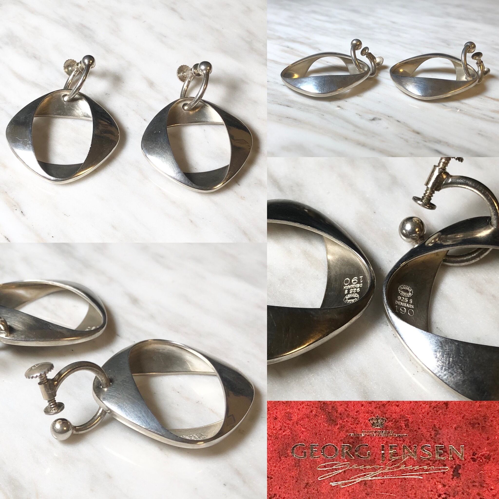 GEORG JENSEN silver earrings designed by henning koppel 