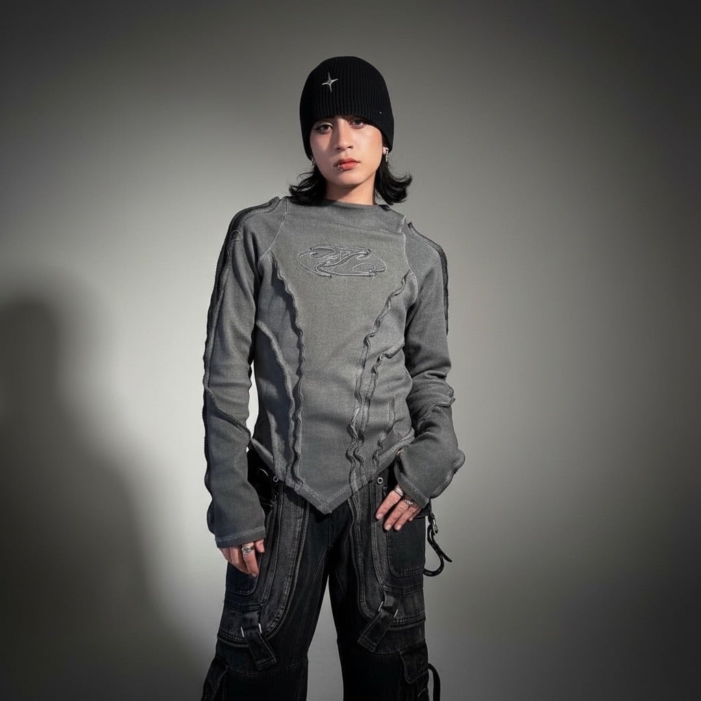 ロンT | 韓国系ユニセックスTHICC サブカル系PSYNYXX