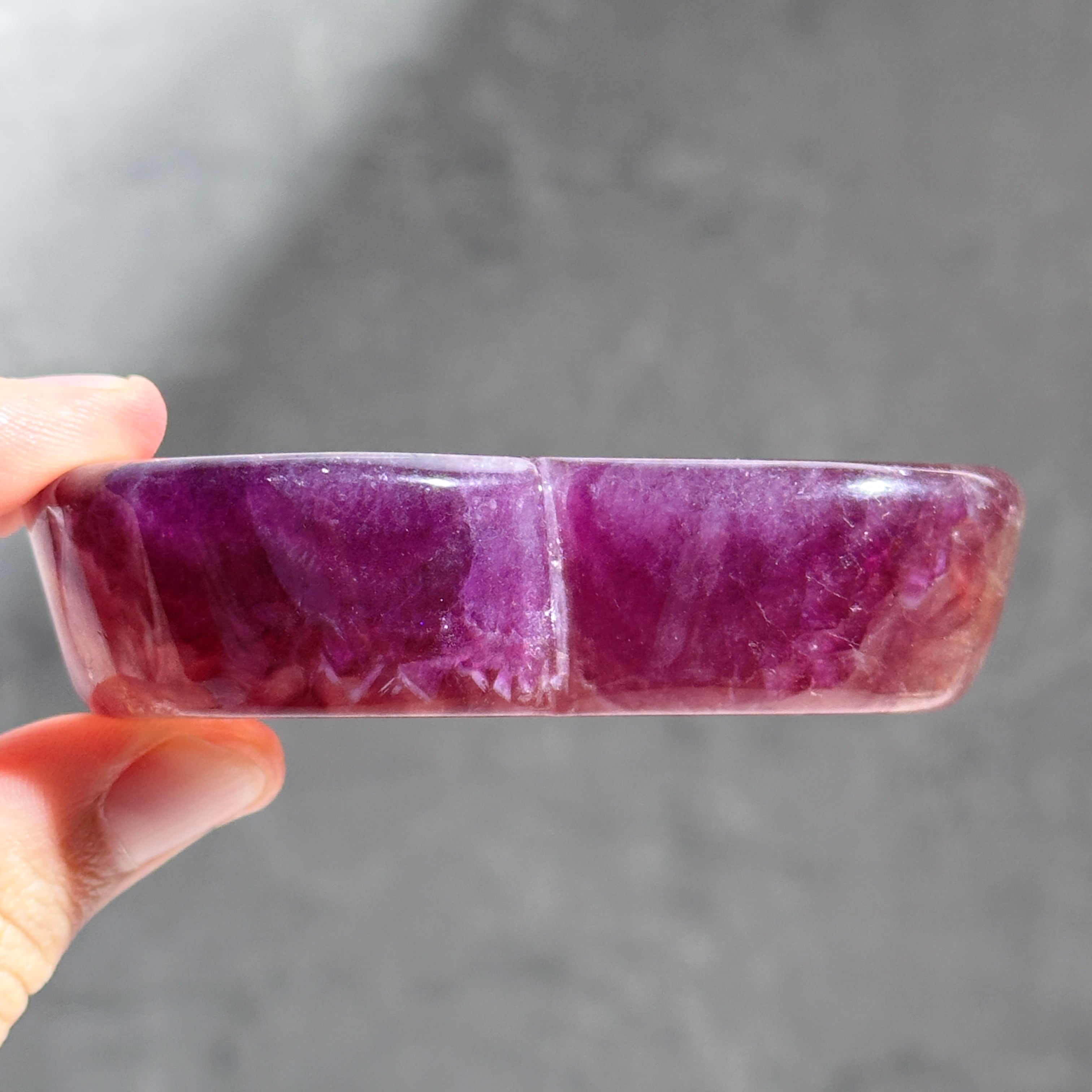レインボーフローライトハート型のうつわ03◇ RainbowFluorite