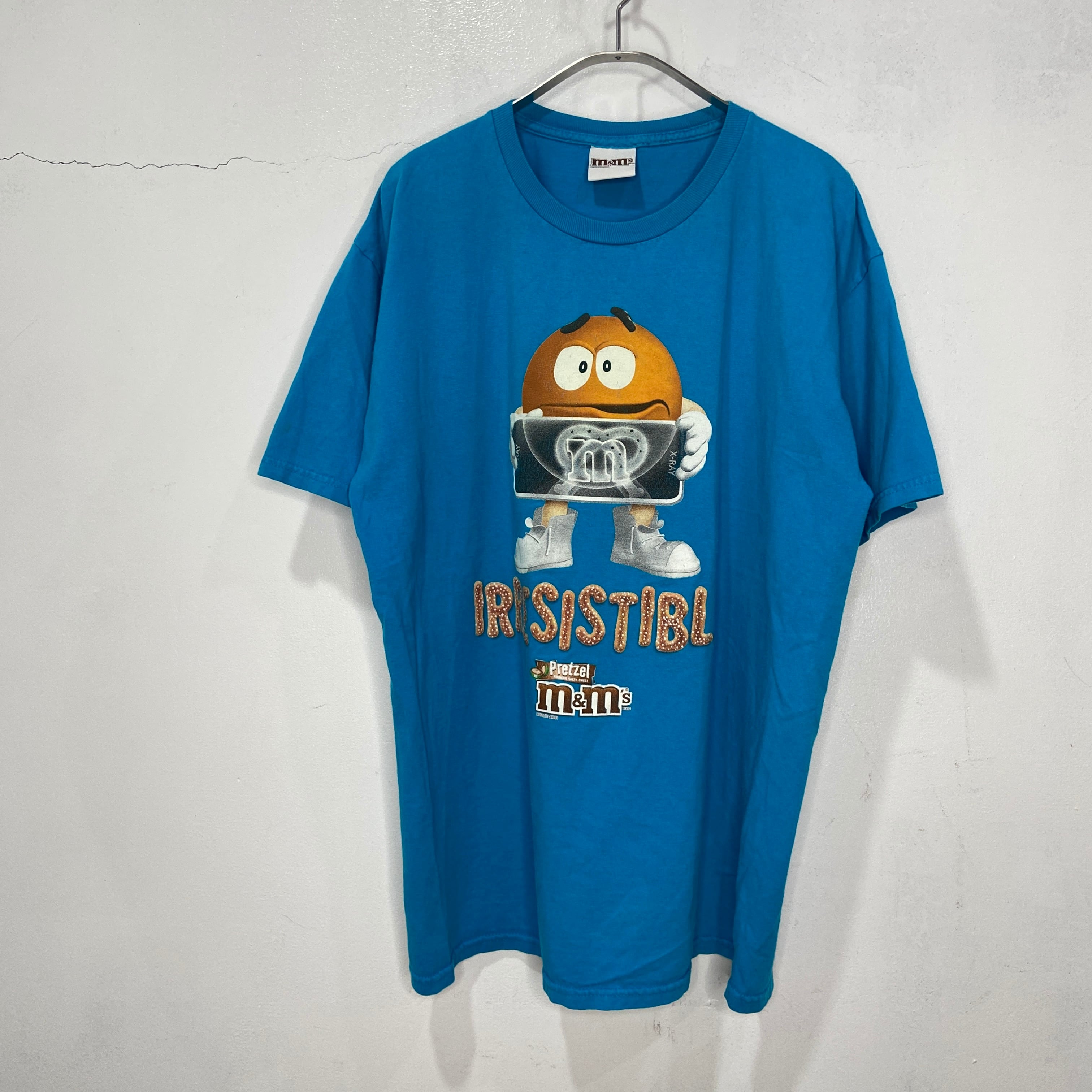 90s M&M'S エムアンドエムズ プリントTシャツ キャラT 青 XL | 古着屋 Uan