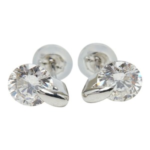 Pt900 プラチナ ダイヤモンド ダイヤ1.24ct スタッドピアス ピアス レディース 【中古】