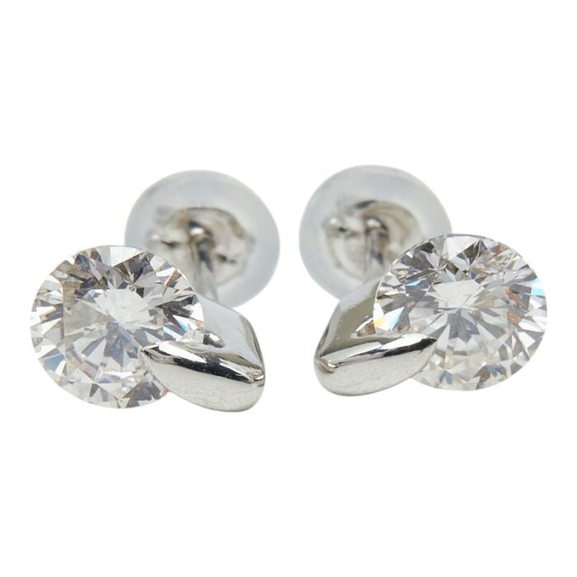 Pt900 プラチナ ダイヤモンド ダイヤ1.24ct スタッドピアス ピアス レディース 【中古】