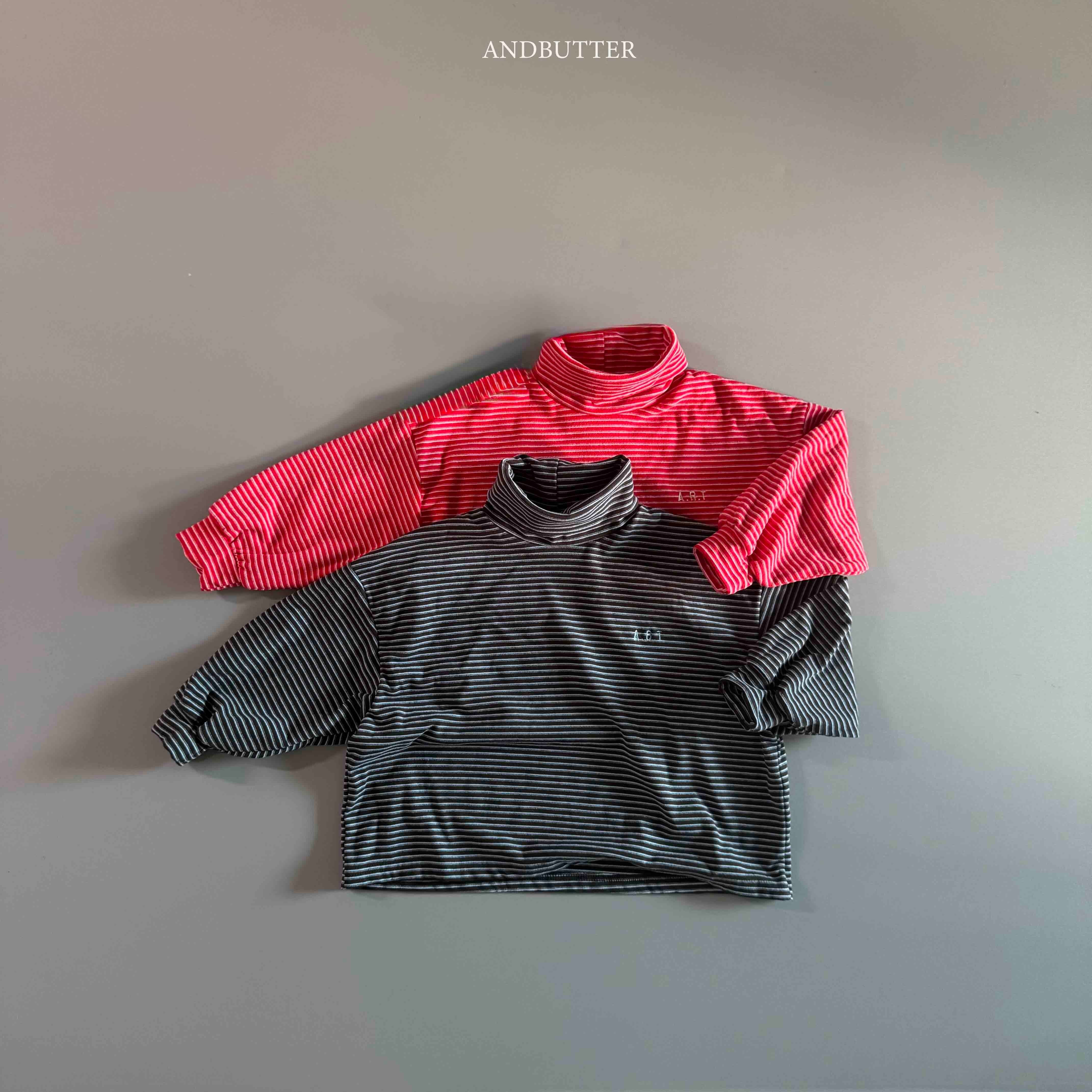 ※11/16まで5%OFF予約【&butter】artST bottle neckT/S-JM