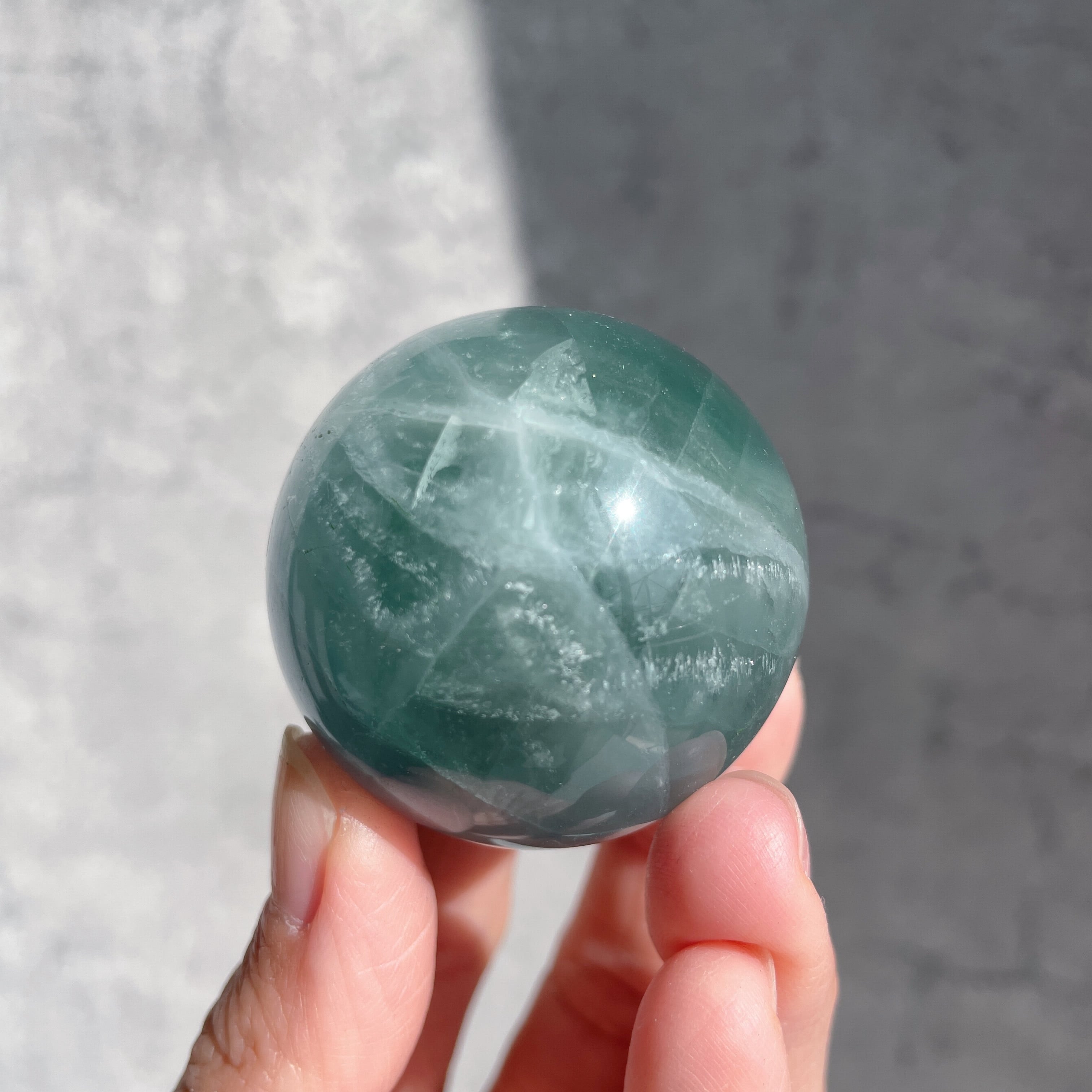 グリーンフローライト スフィア（丸玉）14◇Green Fluorite sphere