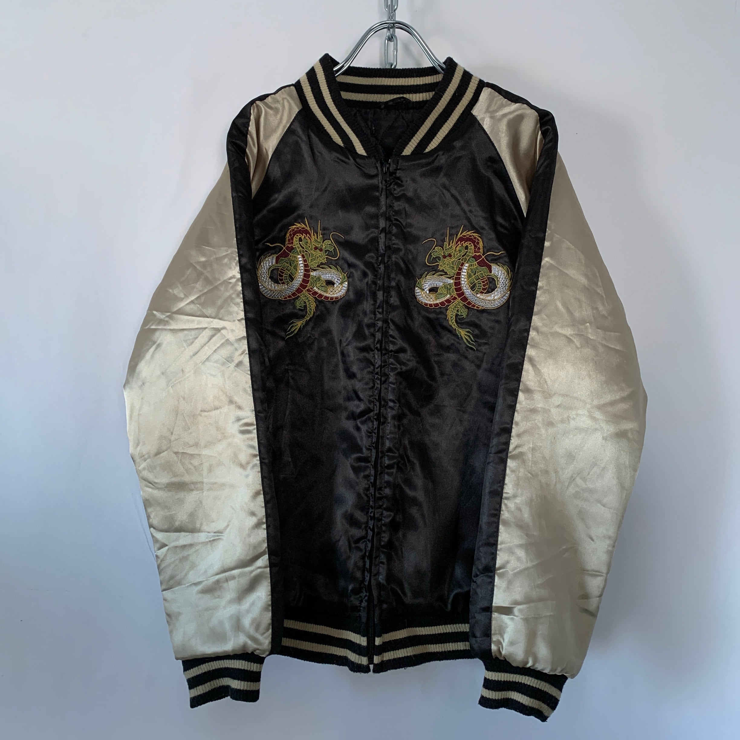 【vintage】スカジャン スーベニア ドラゴン刺繍ジャケット 