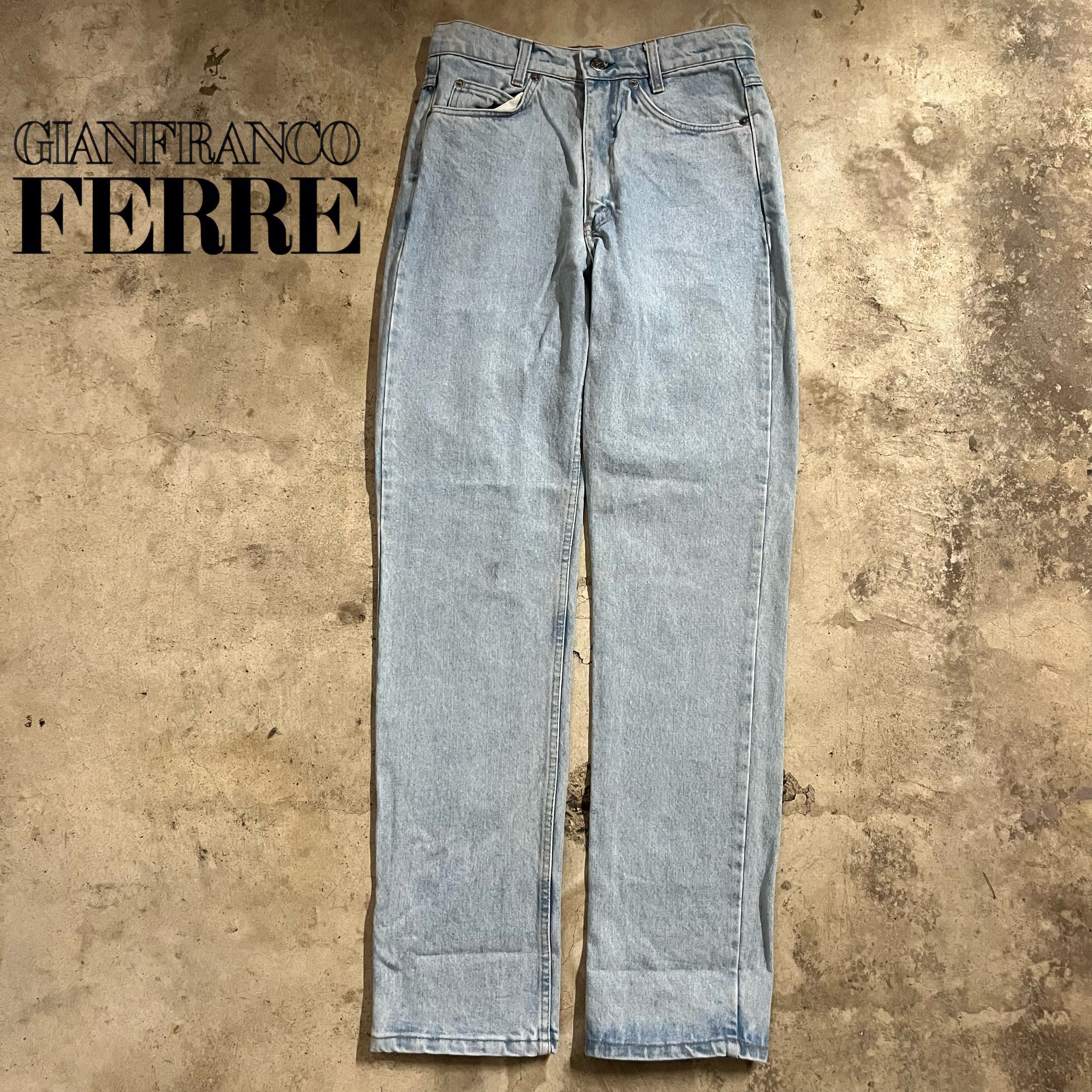 GIANFRANCO FERRE〗made in Italy straight denim pants/ジャン