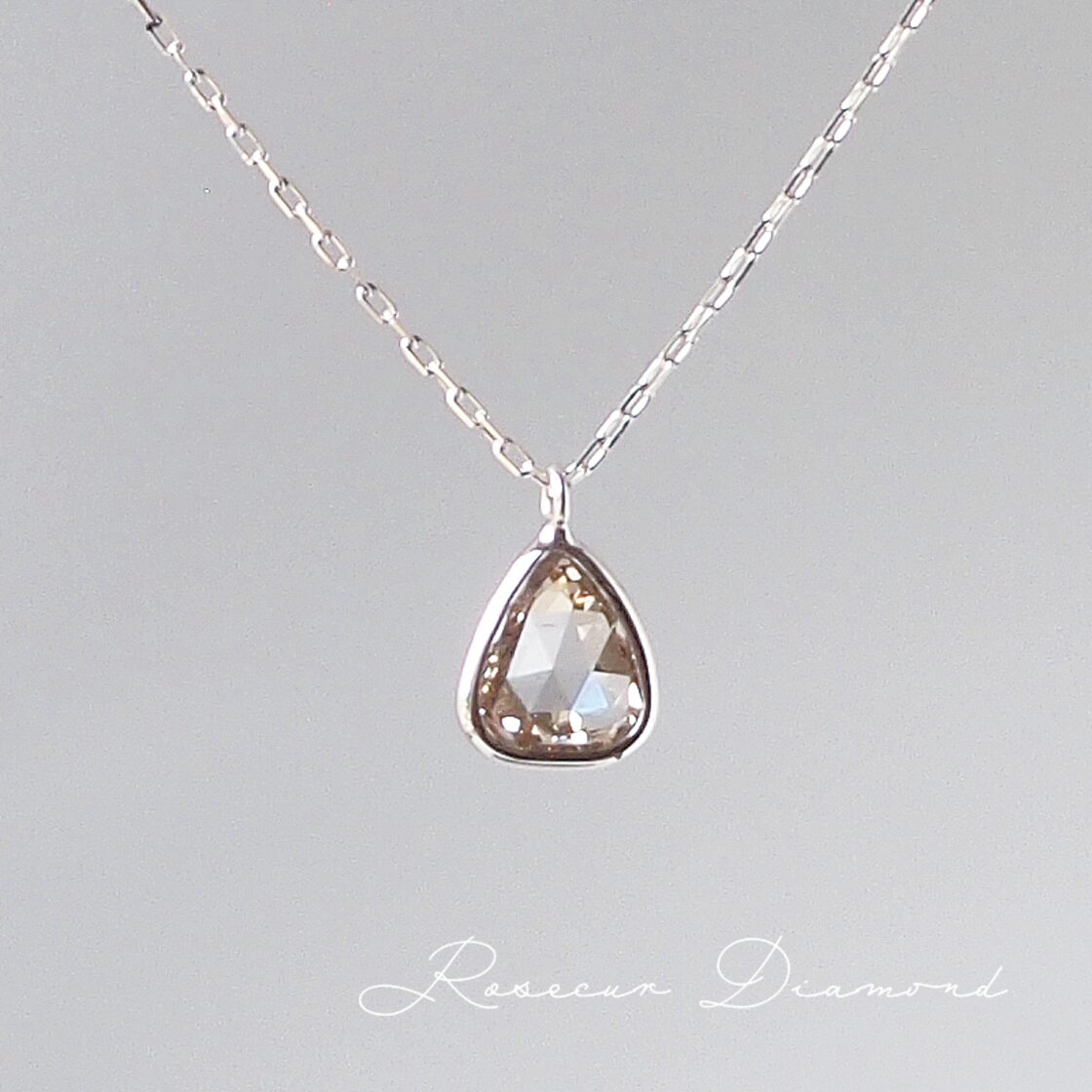 モアサナイト 1ct 雫 ネックレス 人工ダイヤモンド シルバー925 