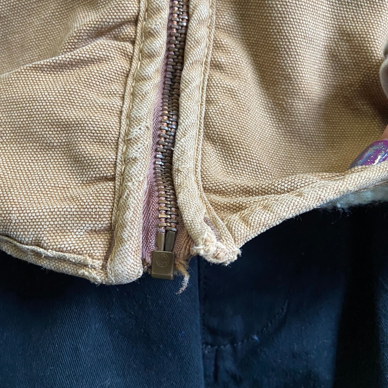 70年代 USA製 プリントタグ Carhartt カーハート ダック地 ワーク 