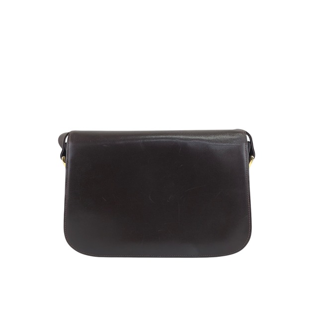 CELINE セリーヌ ショルダーバッグ ブラウン 馬車 ホースキャリッジ フロントバックル レザー mbdia8