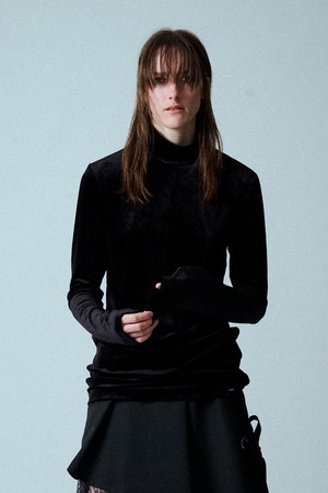High Neck Long Sleeve T / TAベロア / U734-T09-503