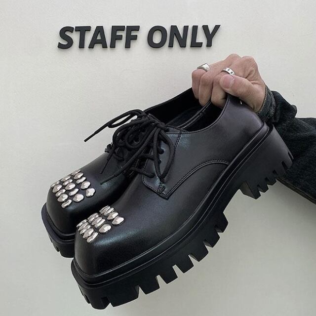 予約販売】レザーシューズ 革靴 メンズ ローファー スクエアトゥ