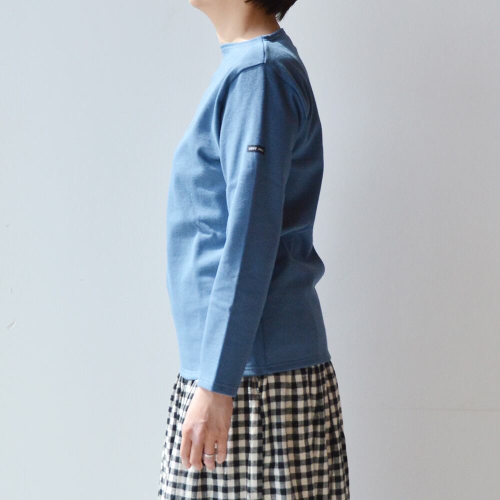 セントジェームス SAINT JAMES 無地ボートネックシャツ(OUESSANT)MACADAM T1【レターパックプラス可】