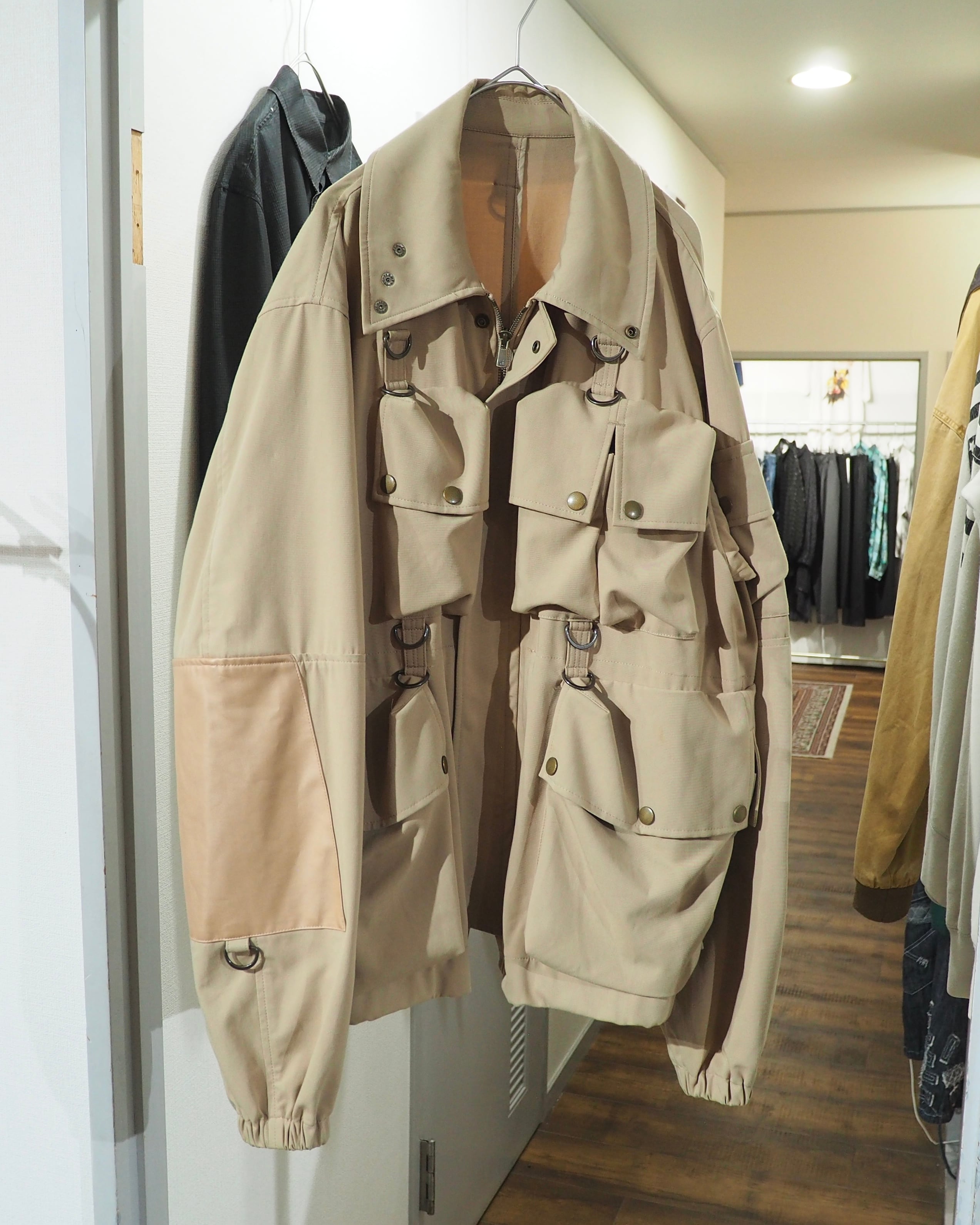 ” Iroquois ” Multi Pockets × Fake leather Panel Custom Military Jacket