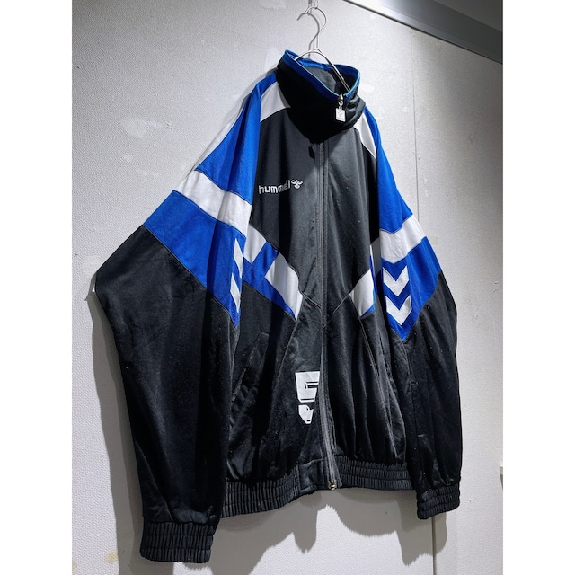 1990s ” hummel ” Cross panel combinations design vintage loose track jacket