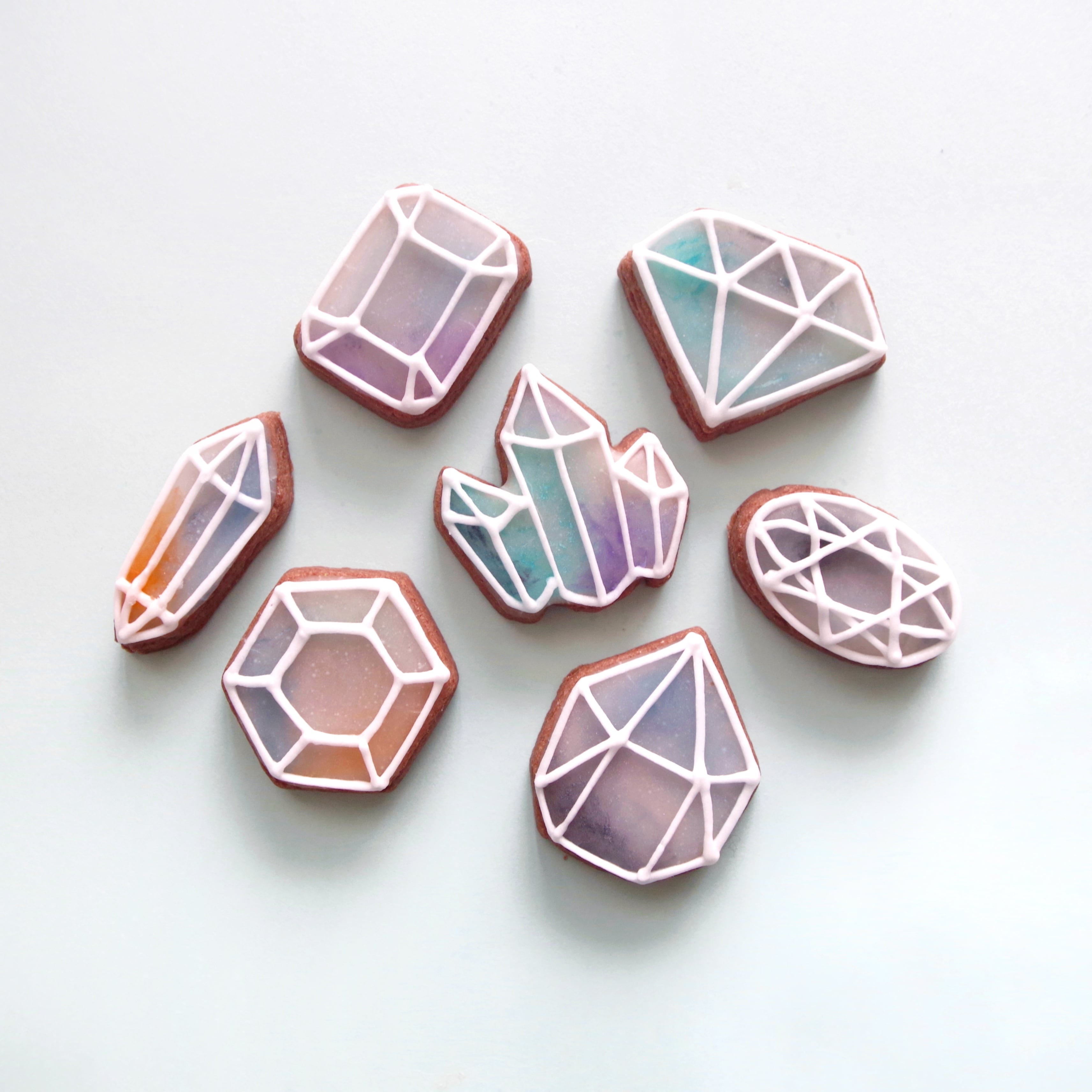 クリスタルジェムのアイシングクッキー | Francesca von Sweets