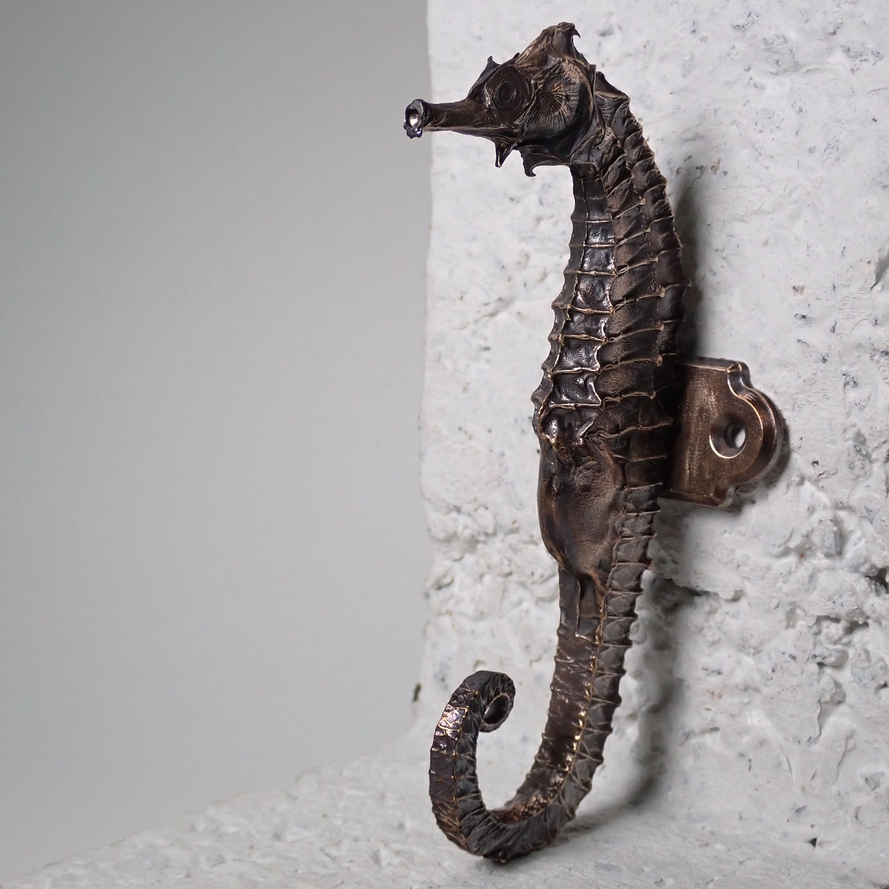 タツノオトシゴフック（銅製） seahorse wall hook（copper）