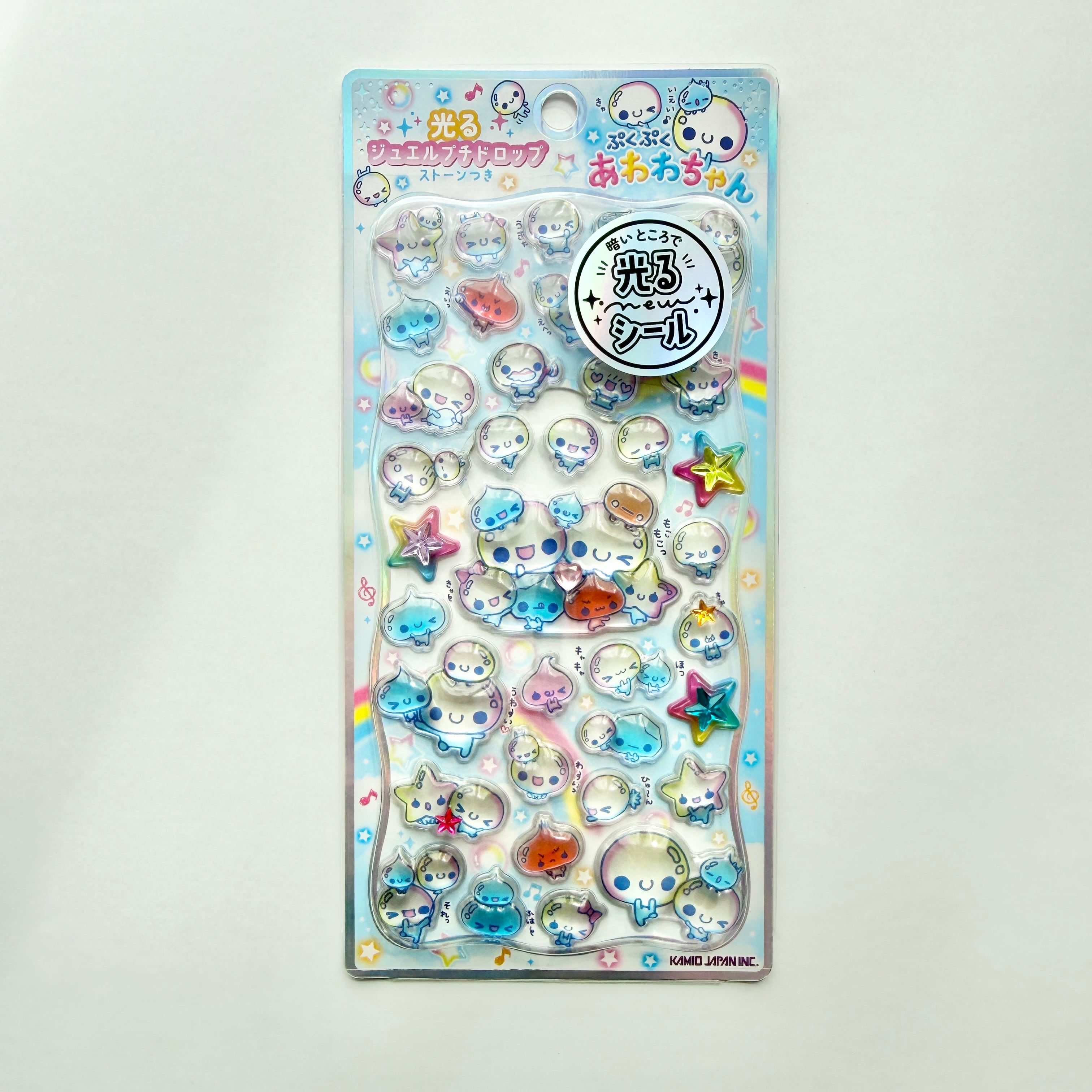 光るプチドロップステッカー あわわちゃん | Jewelie