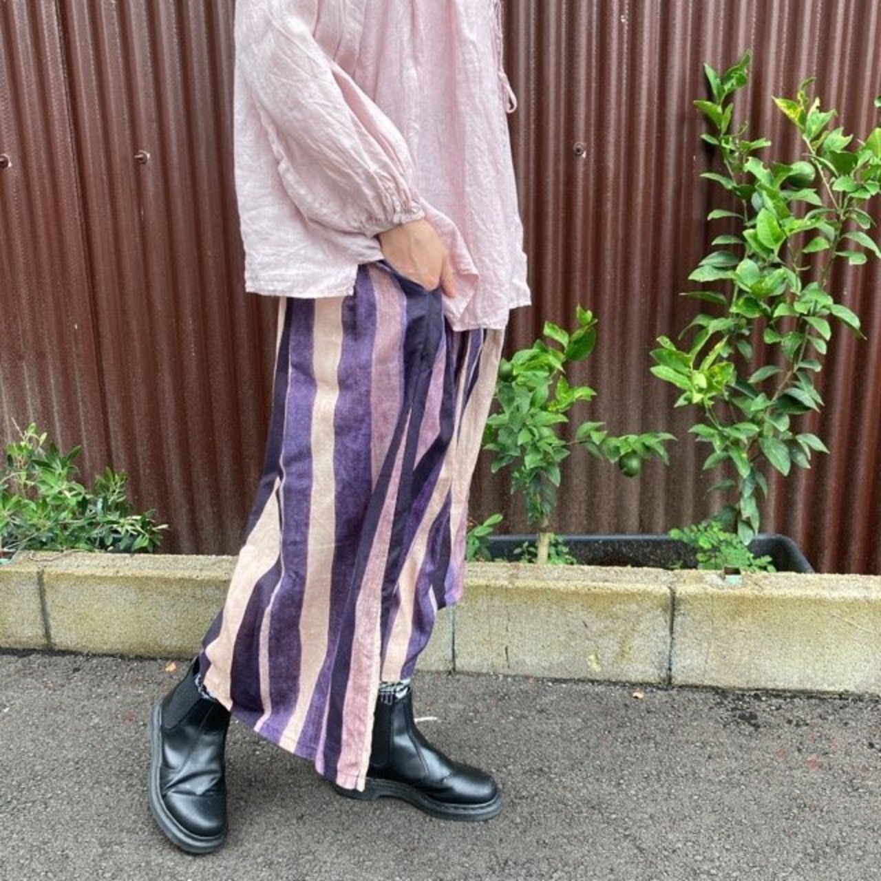 Topanga Lady's　ハンドクラフトストライプスカート