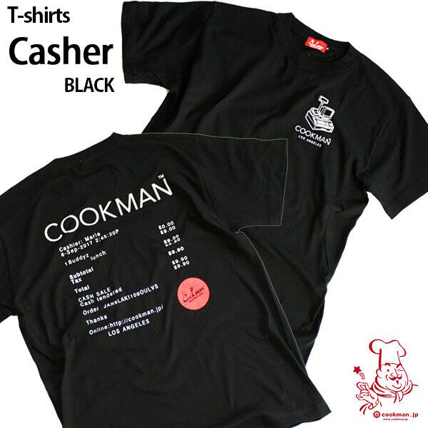 Cookman T-shirts Casher Black クックマン Tシャツ キャッシャー ブラック UNISEX 男女兼用 アメリカ
