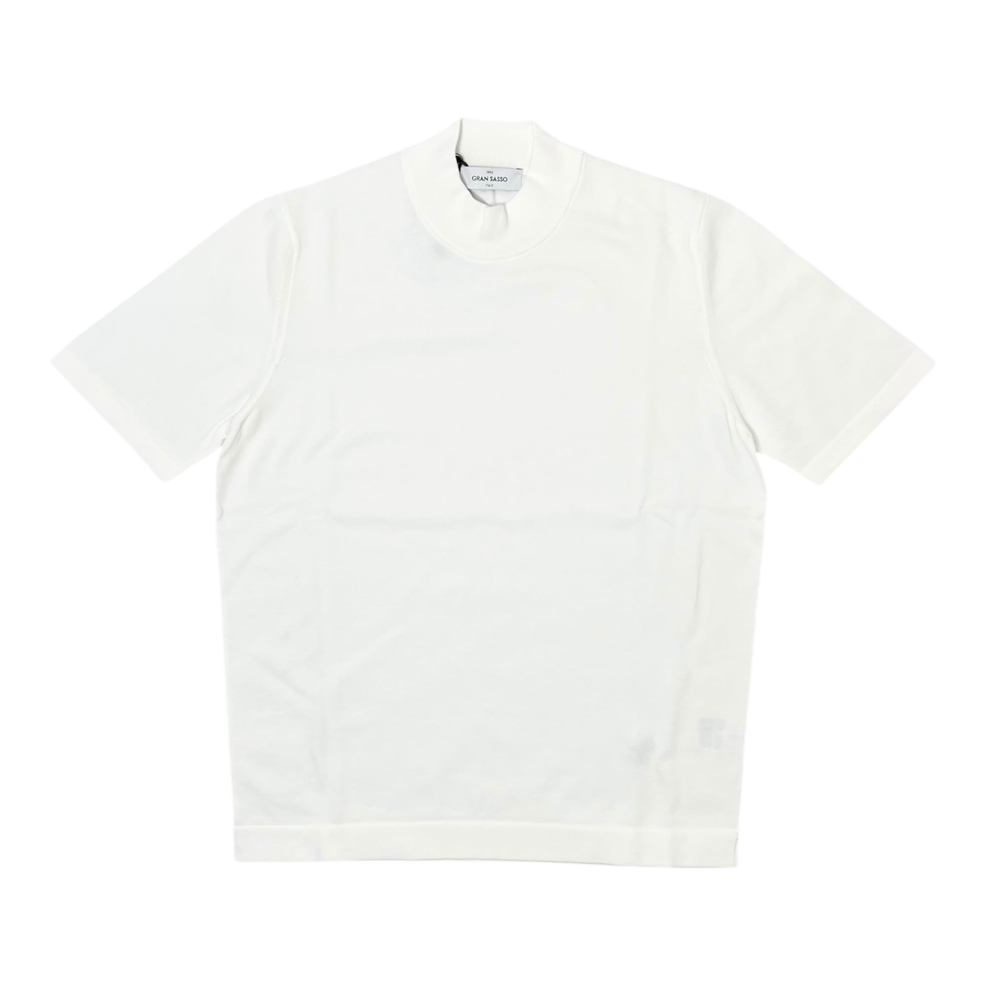 GranSasso(グランサッソ) Short Sleeve Softcotton 12G Mock Neck Knit