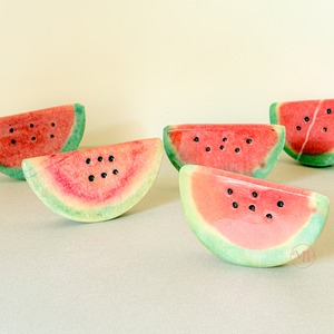 [Vintage] Alabaster Stone Watermelon ヴィンテージウォーターメロンオブジェ