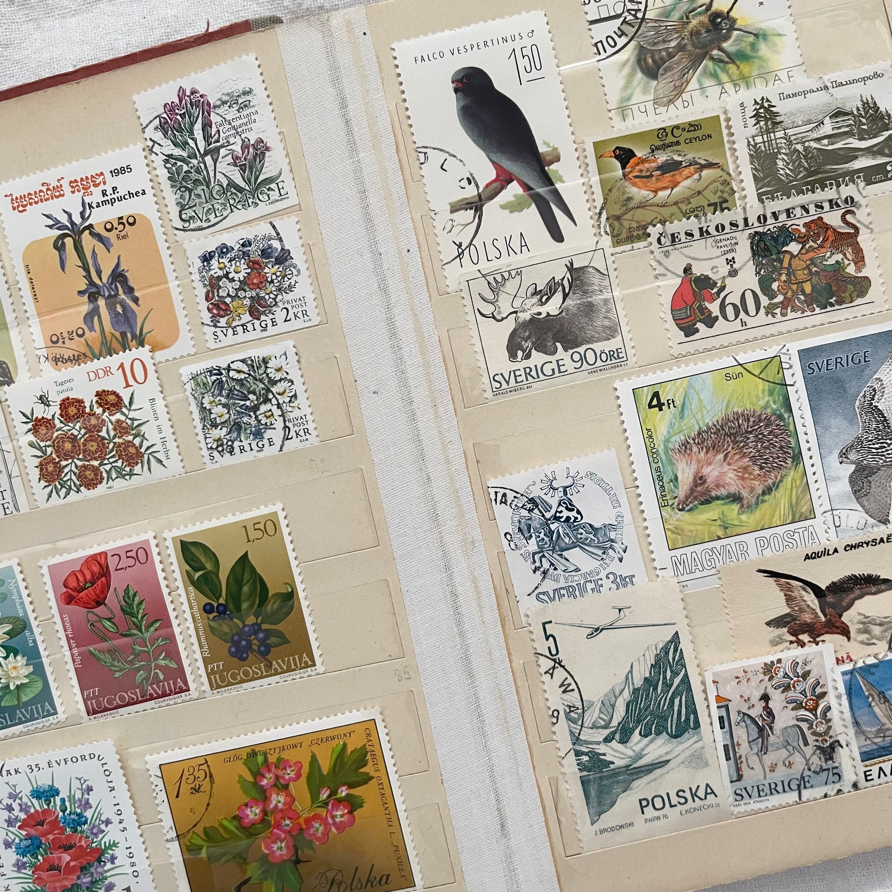 切手帳と39枚の切手1