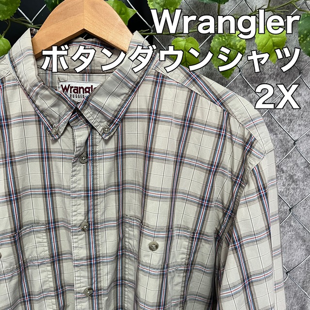 Wrangler  チェックシャツ  ボタンダウンシャツ 古着