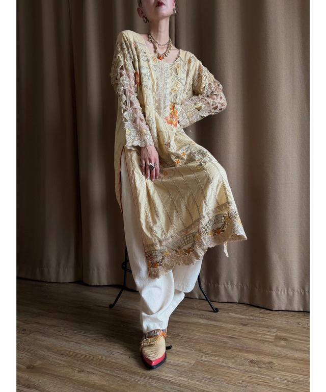 ethnic embroidery vintage dress-4743-6