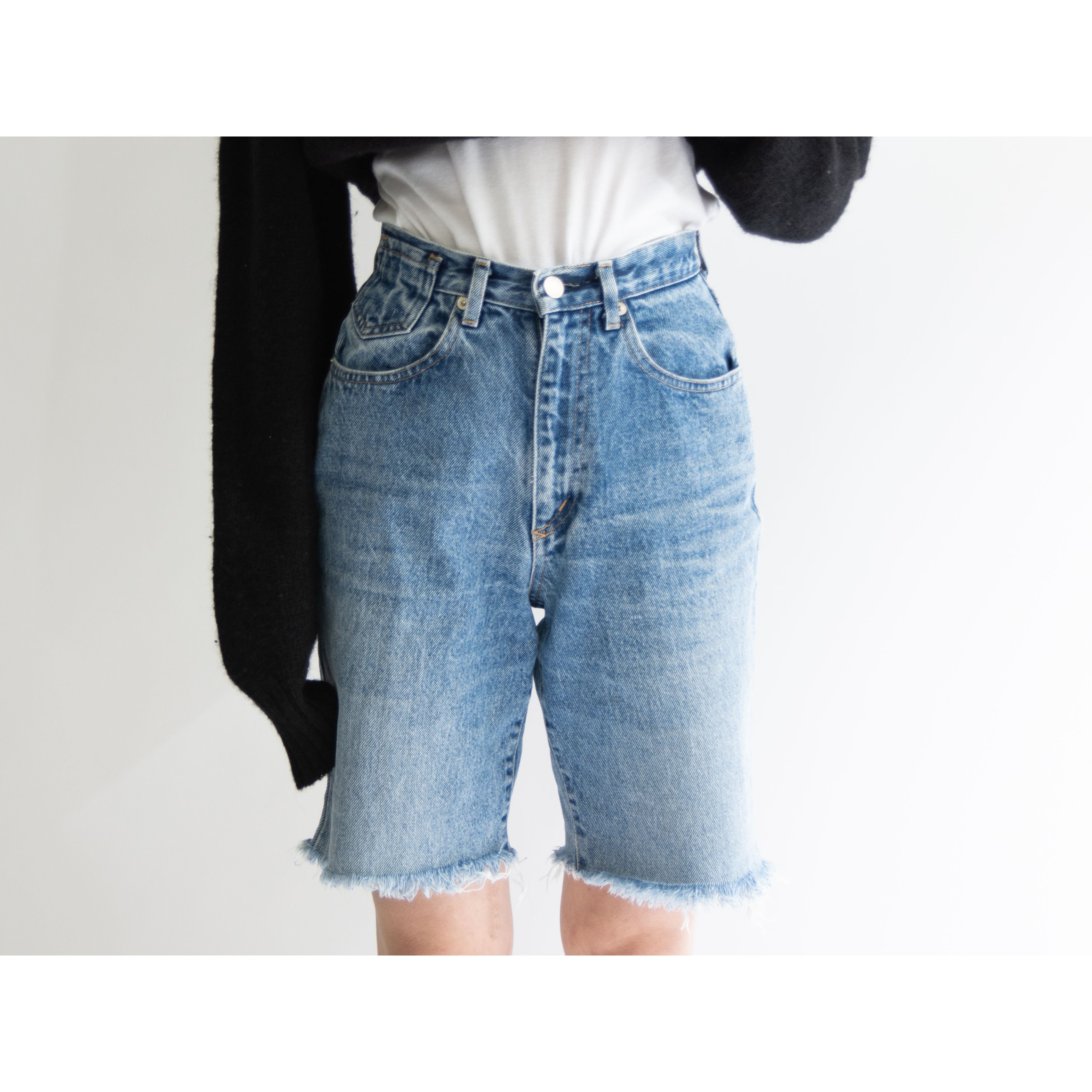 【SOMETHING】Made in France 100% Cotton Denim Short Pants（サムシング フランス製 コットンデニムショートパンツ）