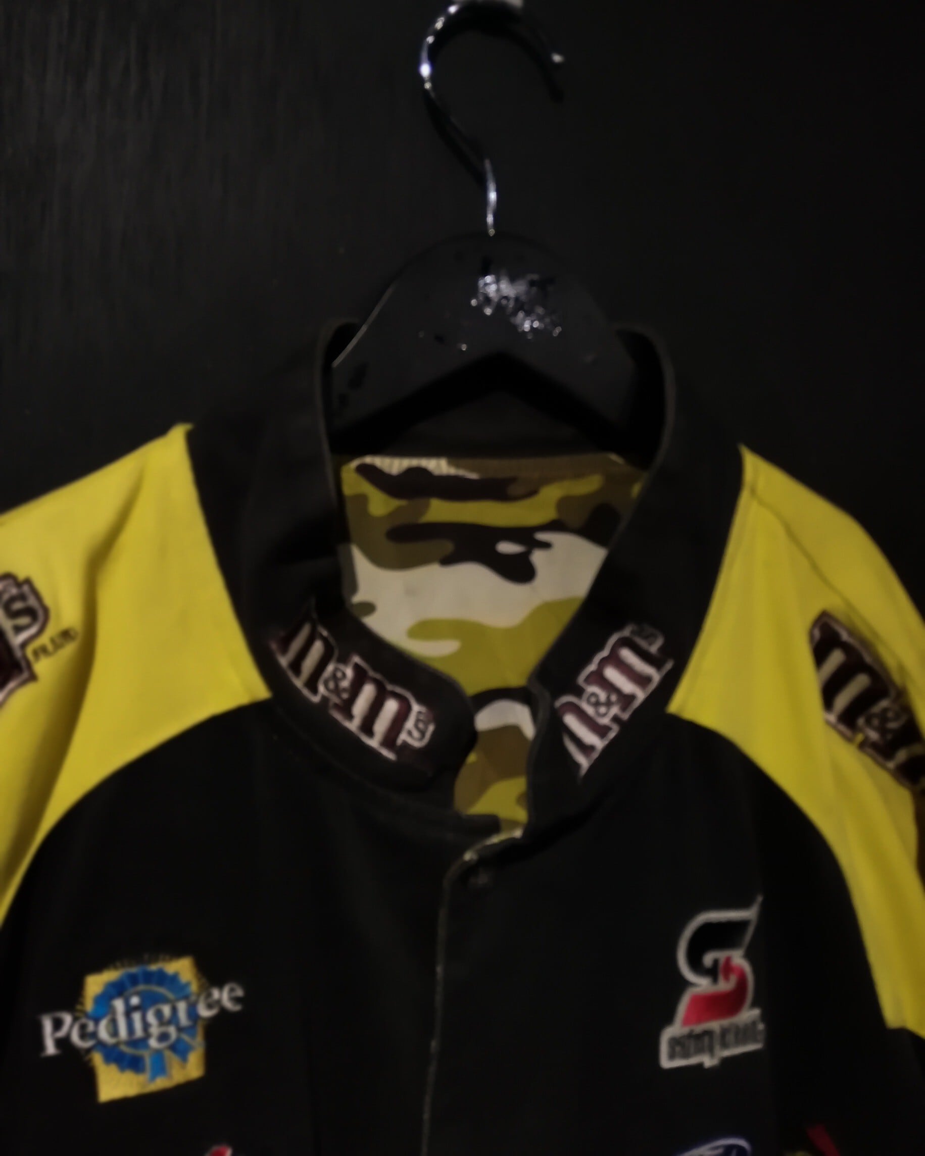 古着　m&m's シェレック刺繍ジャケット WEAPON VINTAGE】m&m's × Shrek Design Vintage Loose Racing