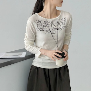 レタープリントロンTシャツ ・23319 レタープリントロンTシャツ ・23319
