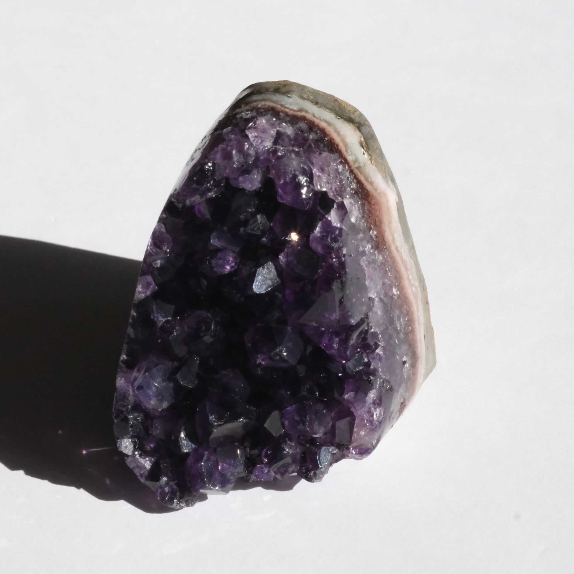 アメジストジオード 紫色 結晶 アメジストのジオード（ハーフポリッシュ）〇 紫水晶 | ふれる