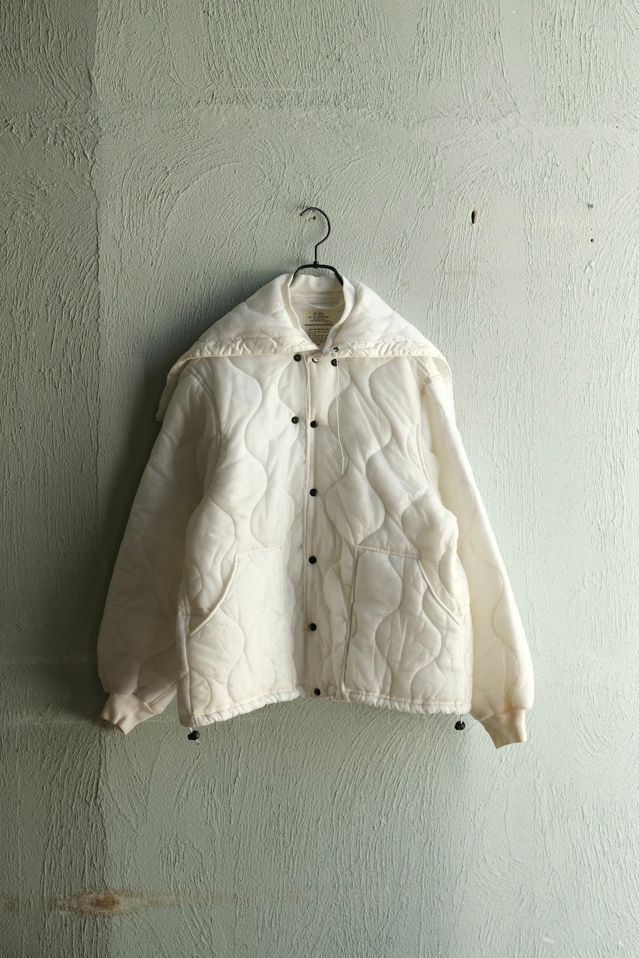 Utah/80's "US ARMY" food inspector's smock liner jacket/remake