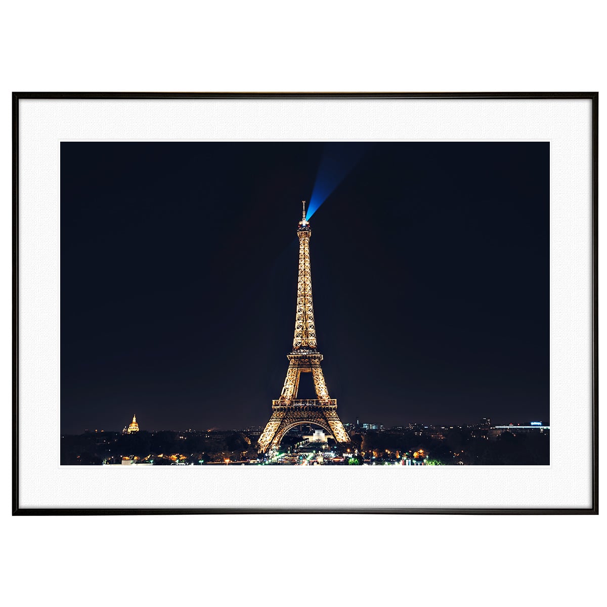 夜景写真 フランス エッフェル塔 インテリアアートポスター額装 AS0483