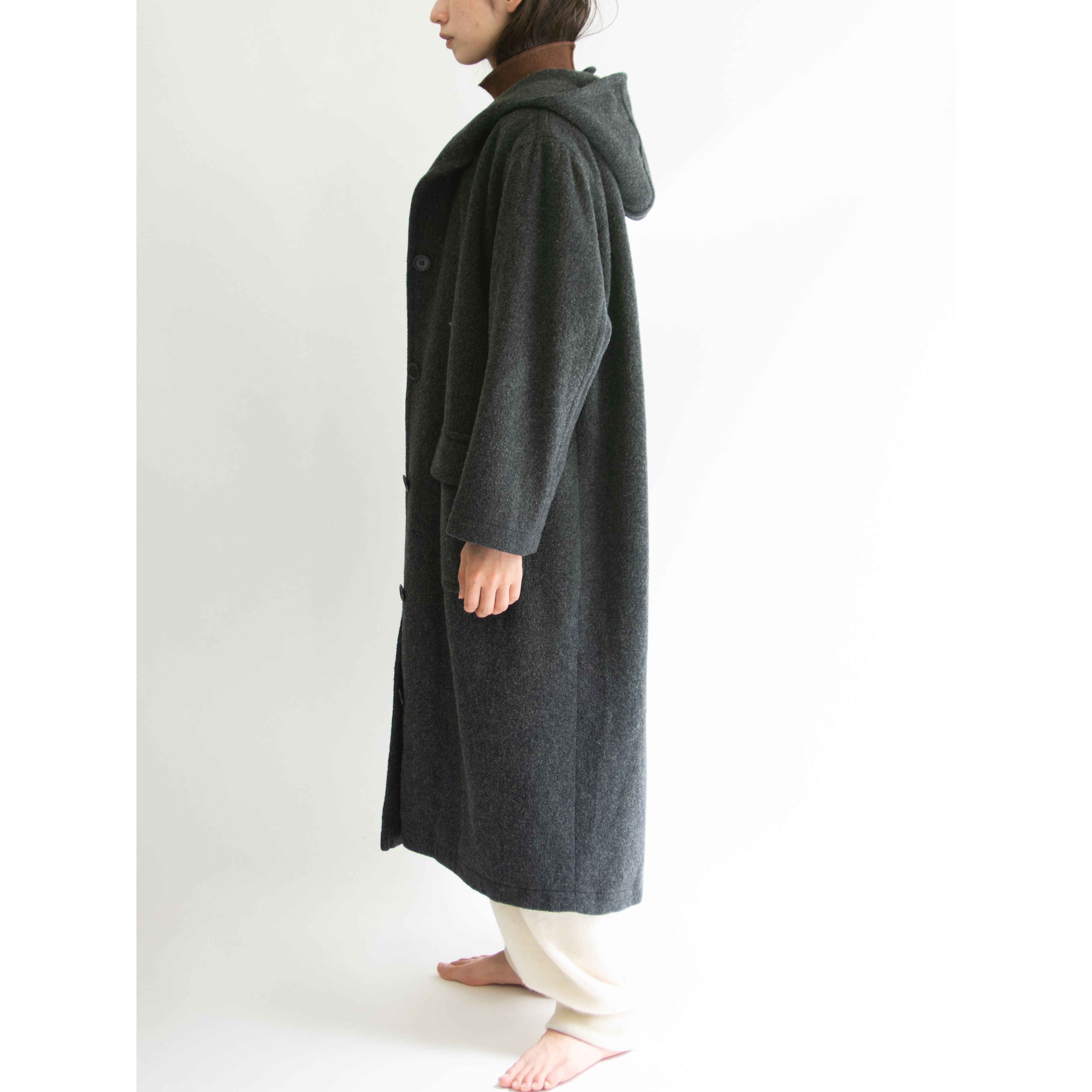 【Eddie Bauer】Made in  Honduras 90's Wool-Nylon Hooded Coat（エディバウアー ホンジュラス製ウールナイロンフーデッドコート）